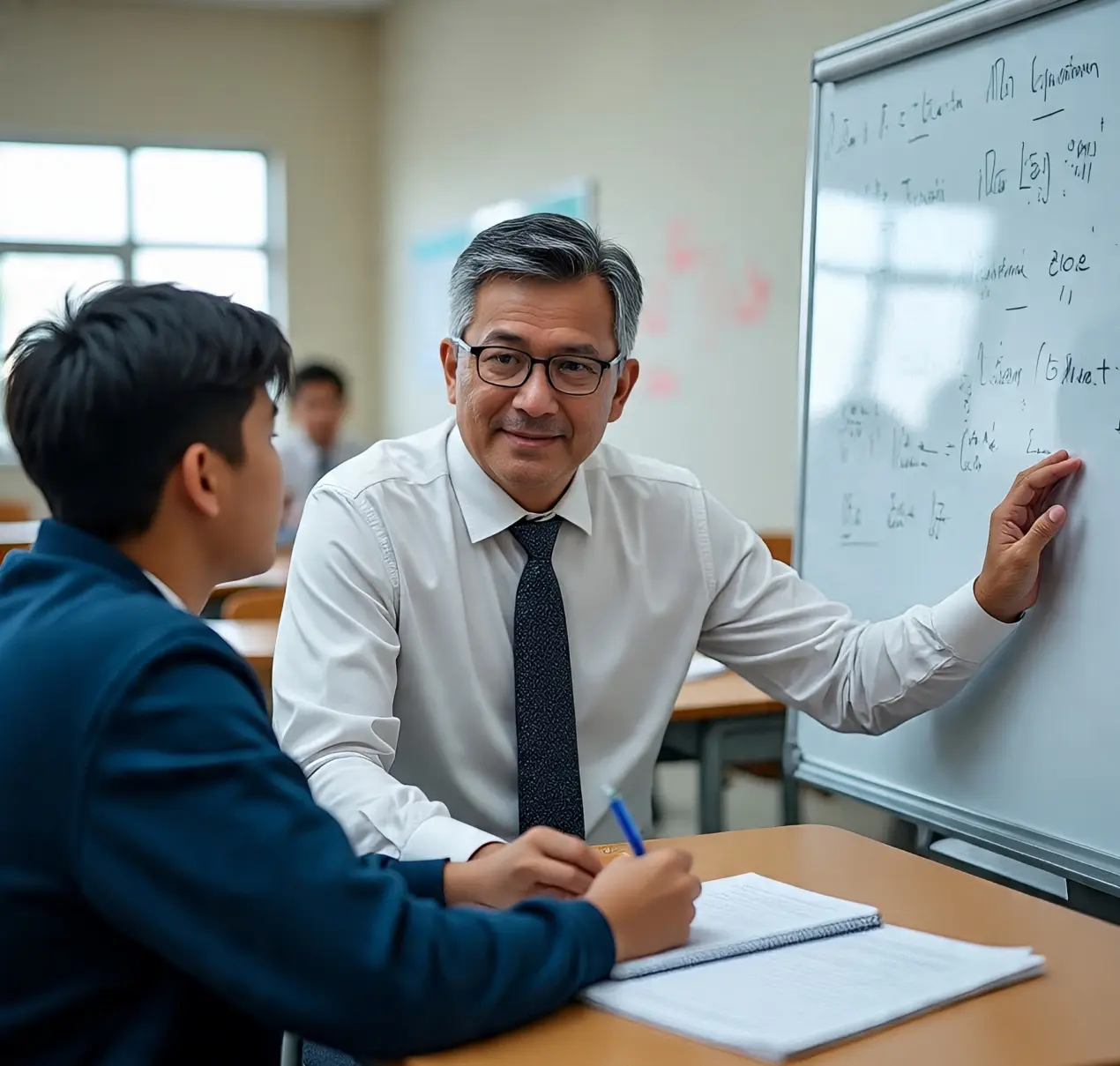 Siswa Program Homeschooling Premium mengerjakan tugas dengan fokus